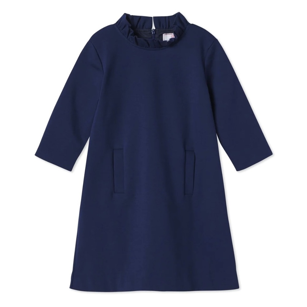 Classic Prep Childrenswear Girl’s Claudia Ruffle-Collar Shift Dress - Picture 2 of 14